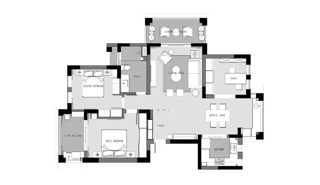 北欧风格三居室装修案例，130平米的房子装修多少钱？-祥泰城装修