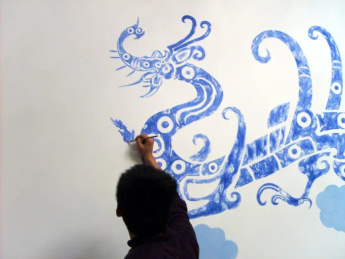 龙图腾墙绘组图
