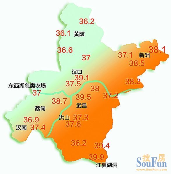 武汉三镇分界地图图片