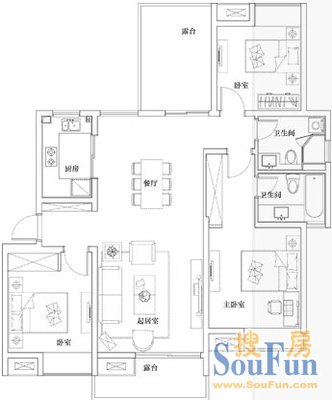 六所宿舍楼户型图