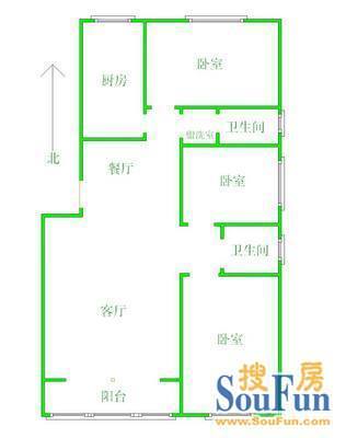 棉二高层户型图