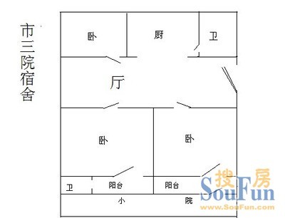 育才街市三院宿舍户型图