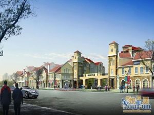 香榭花堤 住宅小区 小区鸟语花香绿树成荫 .