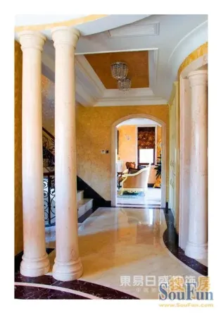 天津海逸豪园西式古典二居室装修效果图_300平米56万装修设计案例