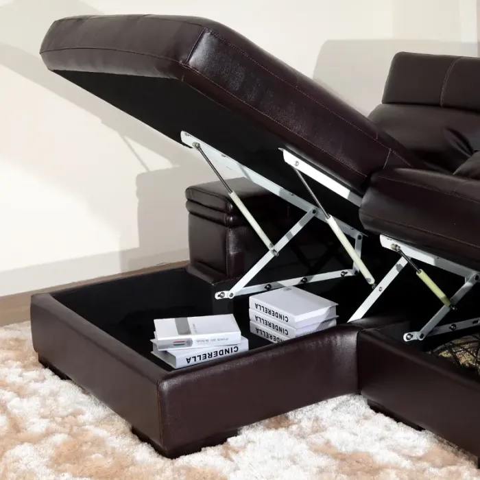 层牛皮 现代客厅转角 储物沙发 多功能包物流,舒耐特沙发e11025【报价