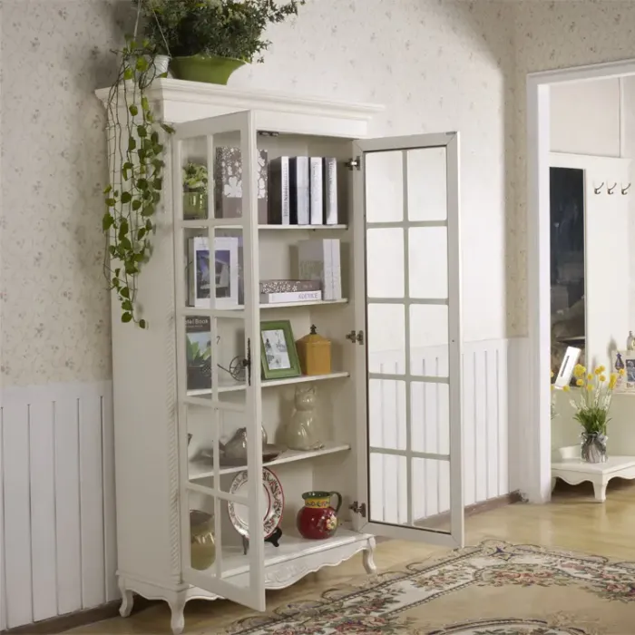 欧式客厅隔断 展示柜陈列柜 现代时尚玻璃酒柜 实木书柜书橱