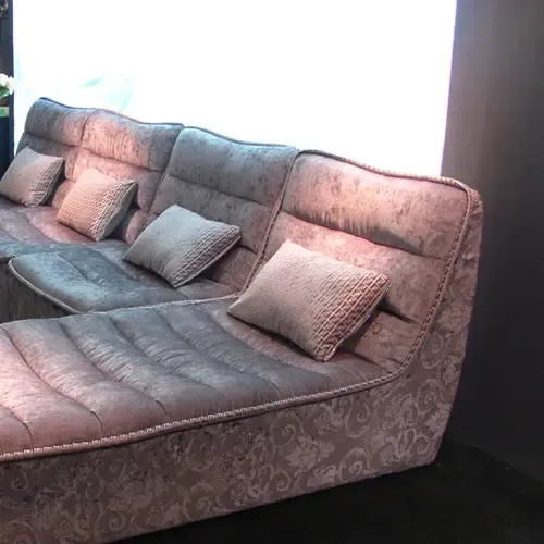 justhere 进口奢华植绒面料沙发 时尚组合布艺沙发