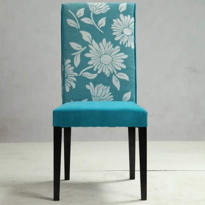 伊力诺依家具 时尚简约百搭布艺全实木餐椅 现代东南亚椅子餐桌椅