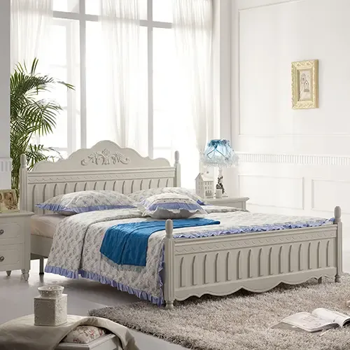 伯爵公馆 田园家具床 欧式 韩式 公主床 实木床 双人床 1.5米特价