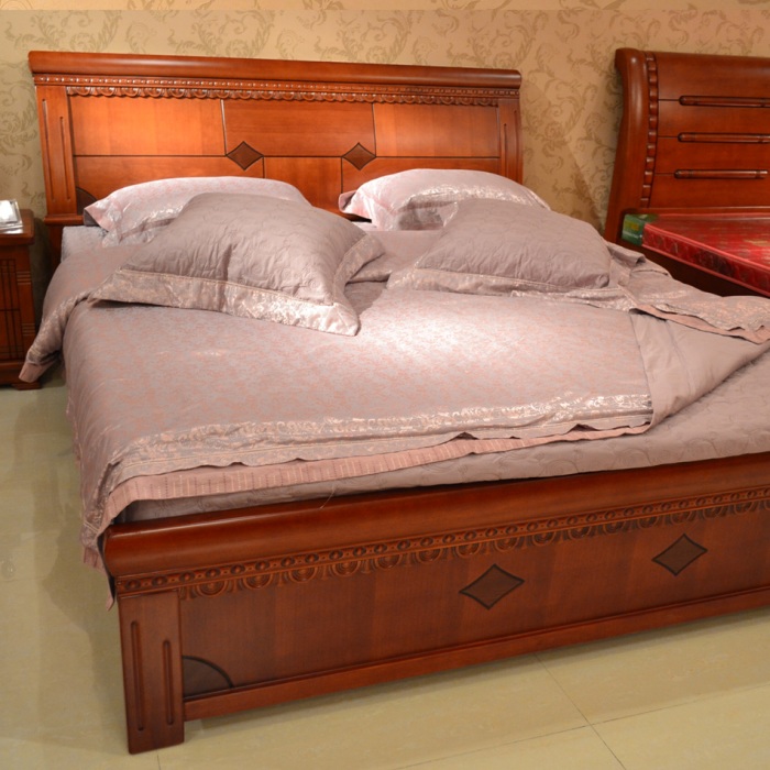 御品工匠红橡木实木床双人床15/18米实木双人床 中式家具 2080