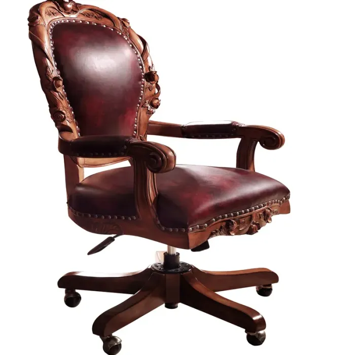 塞瓦那莉-欧式转椅 美式转椅 大班椅 书椅 实木大班椅 电脑椅