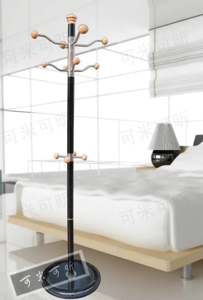 可米可昕*黑色衣架*3211支架旋转衣帽架子*黑色碳钢转动挂衣架