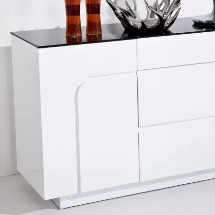 乐私 时尚 现代 白色烤漆 餐边柜 餐厅储藏柜 新款特价