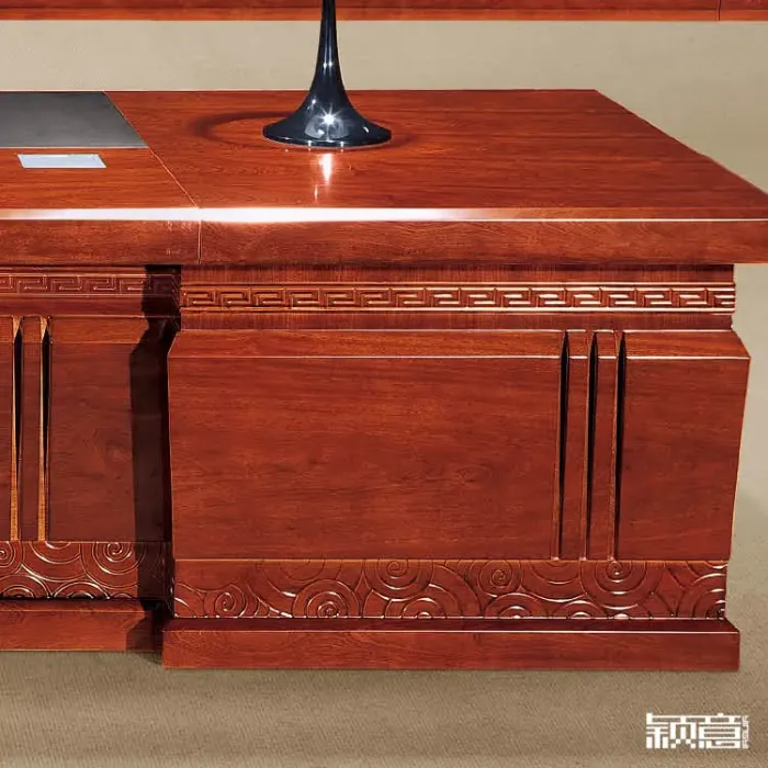 颖意包邮包安装!办公家具大班台 老板桌木制贴木皮老总台b-8827