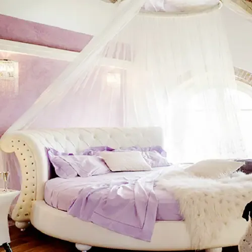 佳木春圆床双人床公主欧式圆床时尚 双人软床现代时尚圆床h668