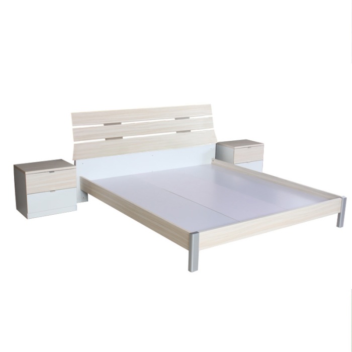 双虎家私田园风格双人床15米/18米床板床现代简约大床卧室家具