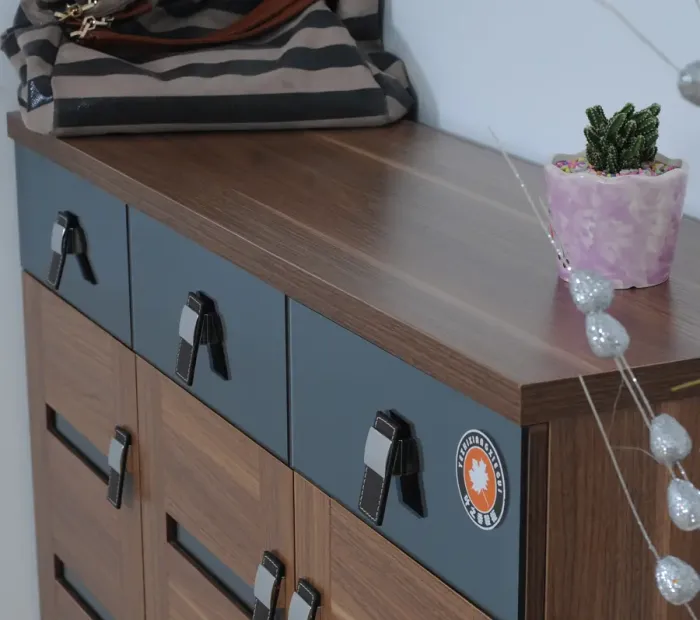 特价 抽面灰镜三门玄关鞋柜 宜家百搭鞋柜 板式简约鞋柜