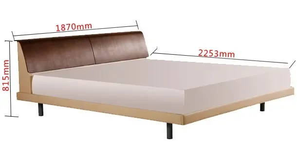 曲美家具 软包床体双人床 大木床 1.5米1.8米 软床 fb-09zb7