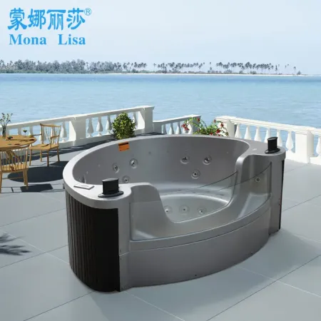 【现货】进口亚克力浴缸多人浴缸户外按摩浴缸独立式2.2m wd348
