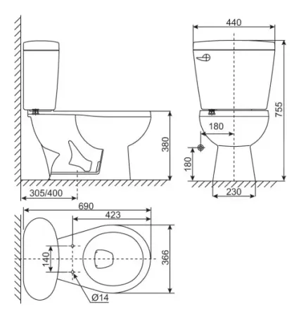 人气( 150) 2845元 toto 加长型分体马桶坐便器 cw764rb/sw765