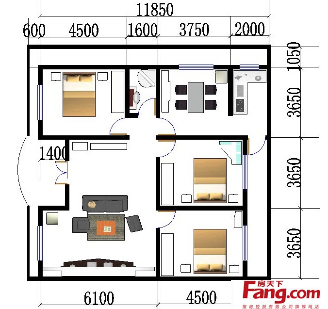 90平方房屋设计图经典设计