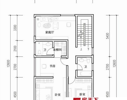 二层楼房设计布局图