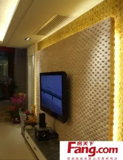 客厅侧面影视墙效果图