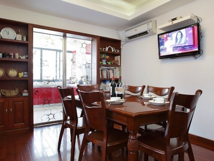 中式餐厅电视墙效果图片