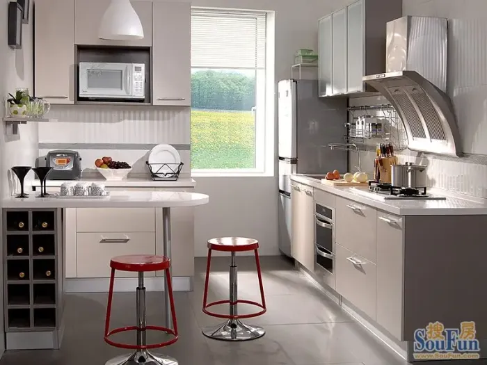 橱柜品牌: g-home桔家/金牌厨柜 型号: 印象麻纹 颜色分类: 浅灰 台面