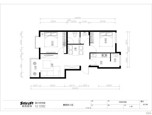 唐家岭-现代简约-二居室 喜欢 0 项目名称:唐家岭   户型:a户型