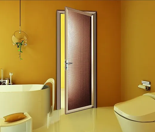 顶固茶玻棋盘9系奢华型卫浴门