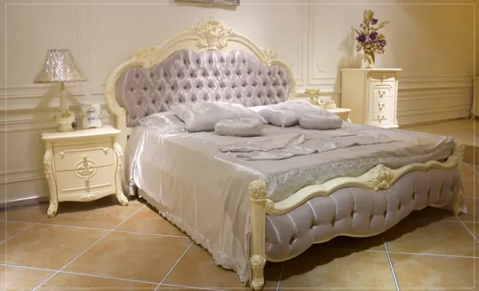 欧式床 宜家大床实木床脚 双人床 田园风 1.8米