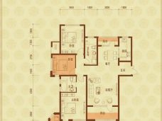 国赫红珊湾-混合型风格-三居室