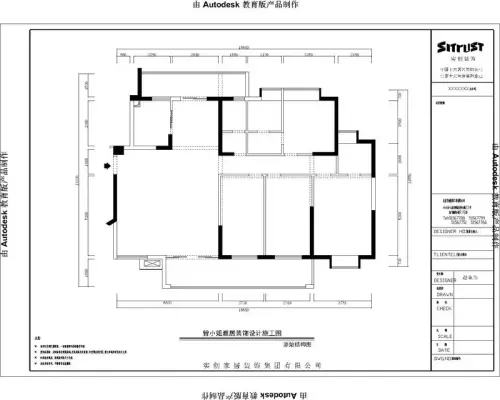 南極國際維也納花園(三期)歐美風情190平米四居室裝修設計圖片_樣板間