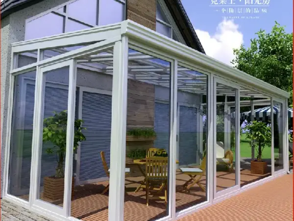 克莱士123玻璃智能别墅阳光房 室外餐厅超市幕墙门窗