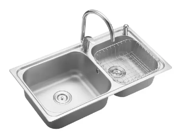 九牧 厨房双槽洗菜盆套餐02016-00-1