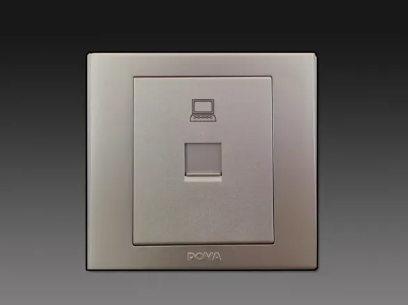 普洛瓦电工 墙壁开关插座 a86银灰