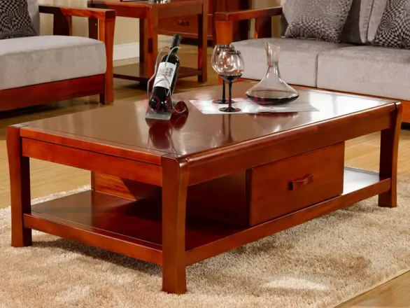 宜华h001金秋实木沙发(双人 单人 三人位 茶几)