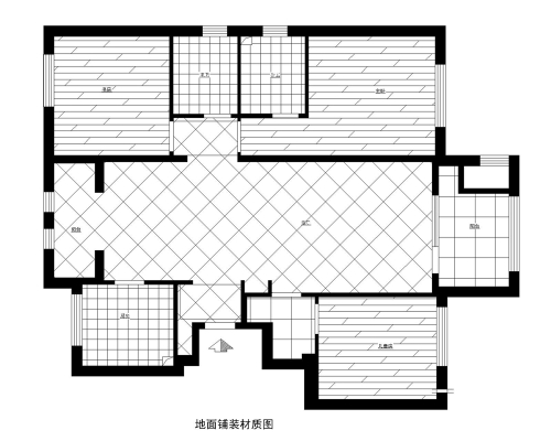 客厅地面铺装图手绘图片