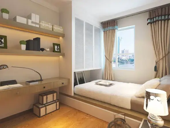 兰州天居锦河丹堤中式风格三居室装修效果图_113平米9万装修设计案例