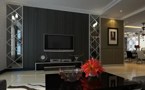 沈阳新加坡城现代简约三居室装修效果图_140平米11万装修设计案例