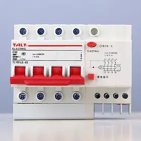 泰力漏電保護器 三相四線斷路器dz47le 4p 63a 小型漏電觸電保護