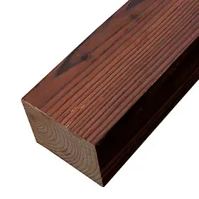 服创 室内外美国花旗松碳化木立柱 阳台炭烧木防腐木立柱70*70