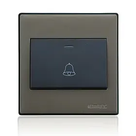 soben松本开关插座b81系列铜色大面板门铃开关b8bp1g