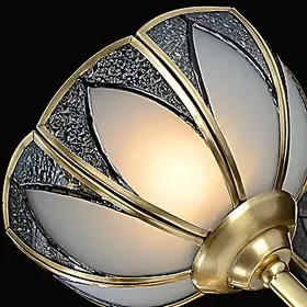 沙尔克欧式全铜灯矮户型客厅卧室吊灯别墅餐厅半吊灯具焊锡灯饰