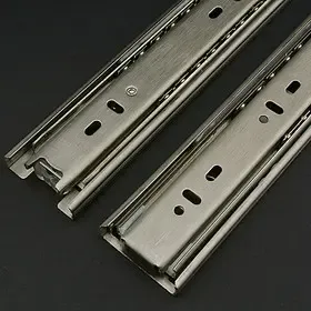铭浩不锈钢抽屉轨道导轨静音三节轨滑道家具滑轨滚珠滑槽