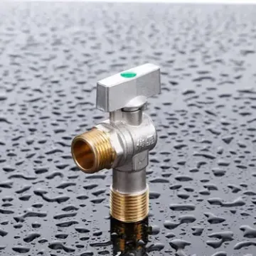 伟星 冷热水开关阀门 高压三角阀全铜加厚加长双通出水