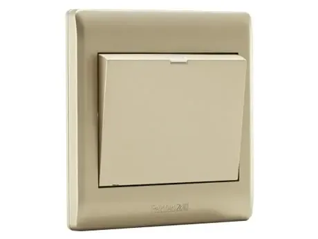 飞雕开关 a3香槟金系列 一开单控