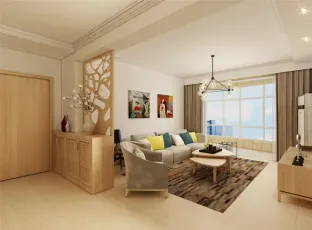 无印三居室客厅装修效果图设计师: 徐琦