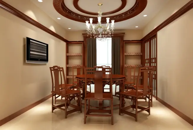 中式风格四居室232平米18万-万泉寺东路9号院装修案例-株洲房天下家居